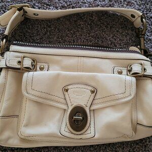 Vintage Coach Legacy 1127 65th Anniversary shoulder bag in off-white / cream vac
